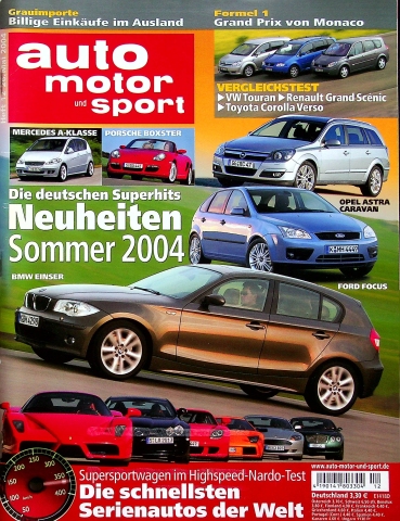 Deckblatt Auto Motor und Sport (12/2004)